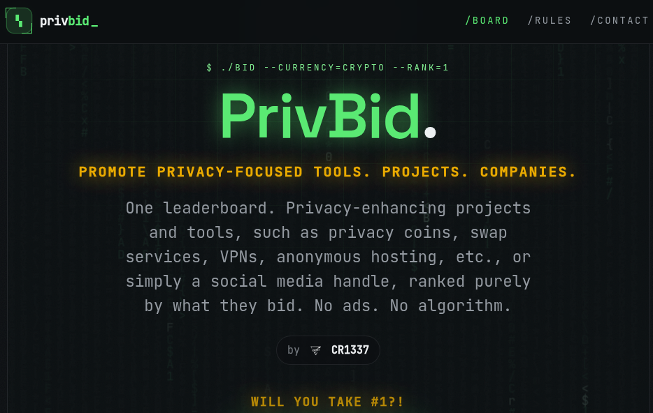 PrivBid Open Graph preview